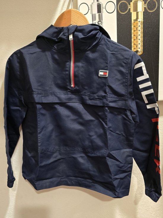 Tommy Hilfiger Other - Kids Tommy Hilfiger Navy Packable Pullover Windbreaker with Red & White Details